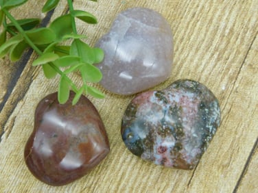 MIXED ROCK HEART LOT ROCK STONE LAPIDARY SPECIMEN