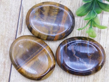 TIGER EYE WORRY STONES ROCK STONE LAPIDARY SPECIMEN