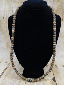 AFRICAN TRADE BEAD NECKLACE ROCK STONE LAPIDARY SPECIMEN