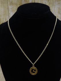 CLOCK PENDANT NECKLACE ROCK STONE LAPIDARY SPECIMEN