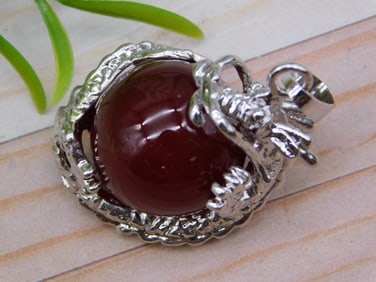 GENUINE STONE DRAGON PENDANT ROCK STONE LAPIDARY SPECIMEN