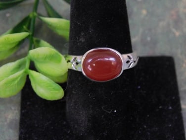STERLING SILVER GENUINE STONE RING SIZE 10 ROCK STONE LAPIDARY SPECIMEN