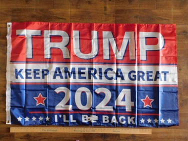 2024 ILL BE BACK KEEP AMERICA GREAT DONALD TRUMP FLAG