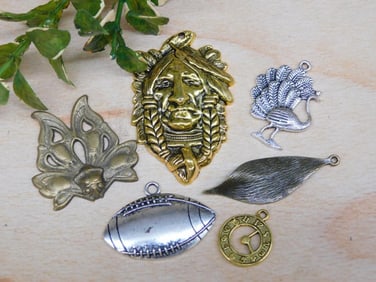 MIXED PENDANTS ROCK STONE LAPIDARY SPECIMEN