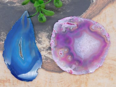 AGATE SLICES ROCK STONE LAPIDARY SPECIMEN