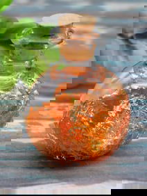 COPPER FLAKES IN BOTTLE ROCK STONE LAPIDARY SPECIMEN