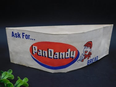 PAN DANDY BREAD PAPER HAT VINTAGE ANTIQUE