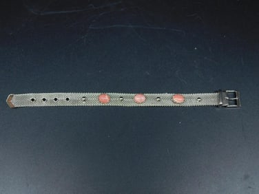 RHODOCHROSITE BELT BRACELET VINTAGE ANTIQUE