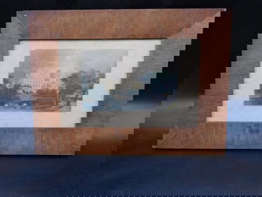 15X15 FRAMED PAINTING OF JEDBURGH ABBEY (ROXBURGSHIRE) VINTAGE ANTIQUE COLLECTIBLE