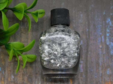 SILVER FLAKES IN BOTTLE ROCK STONE LAPIDARY SPECIMEN