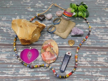 MIXED LOT ROCK STONE LAPIDARY SPECIMEN