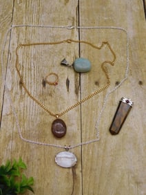 MIXED JEWELRY LOT ROCK STONE LAPIDARY SPECIMEN