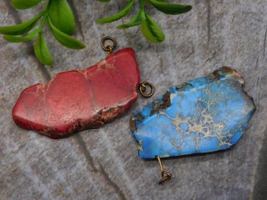 IMPRESSION JASPER PENDANTS ROCK STONE LAPIDARY SPECIMEN