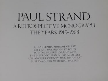 Paul Strand: A Retrospective Monograph Book, 1915-1968