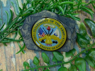 UNITED STATES ARMY CABOCHON ROCK STONE LAPIDARY SPECIMEN