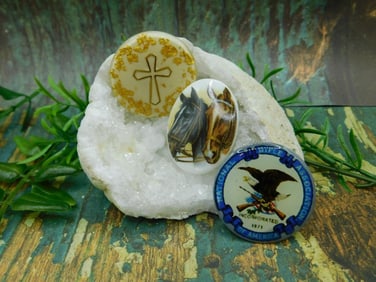 MIXED CABOCHON LOT ROCK STONE LAPIDARY SPECIMEN