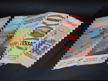 TEXACO ROAD MAPS ASSORTED STATES VINTAGE ANTIQUE AUTOMOBILIA