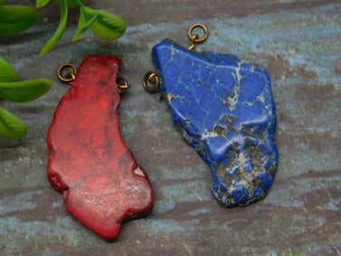 IMPRESSION JASPER PENDANTS ROCK STONE LAPIDARY SPECIMEN