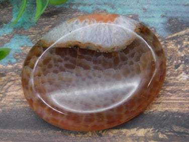 FIRE AGATE WORRY STONE ROCK STONE LAPIDARY SPECIMEN