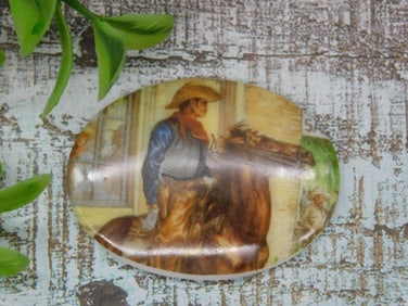 COWBOY CABOCHON VINTAGE ANTIQUE