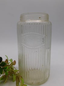 GLASS COFFEE JAR VINTAGE ANTIQUE