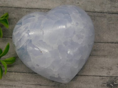 Blue Calcite Heart Shaped Crystal Decor