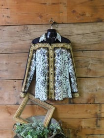 Boston Proper Size 6 Baroque Print Jacket