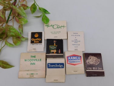 Collection of 7 Vintage Matchbooks from Hotels and Businesses