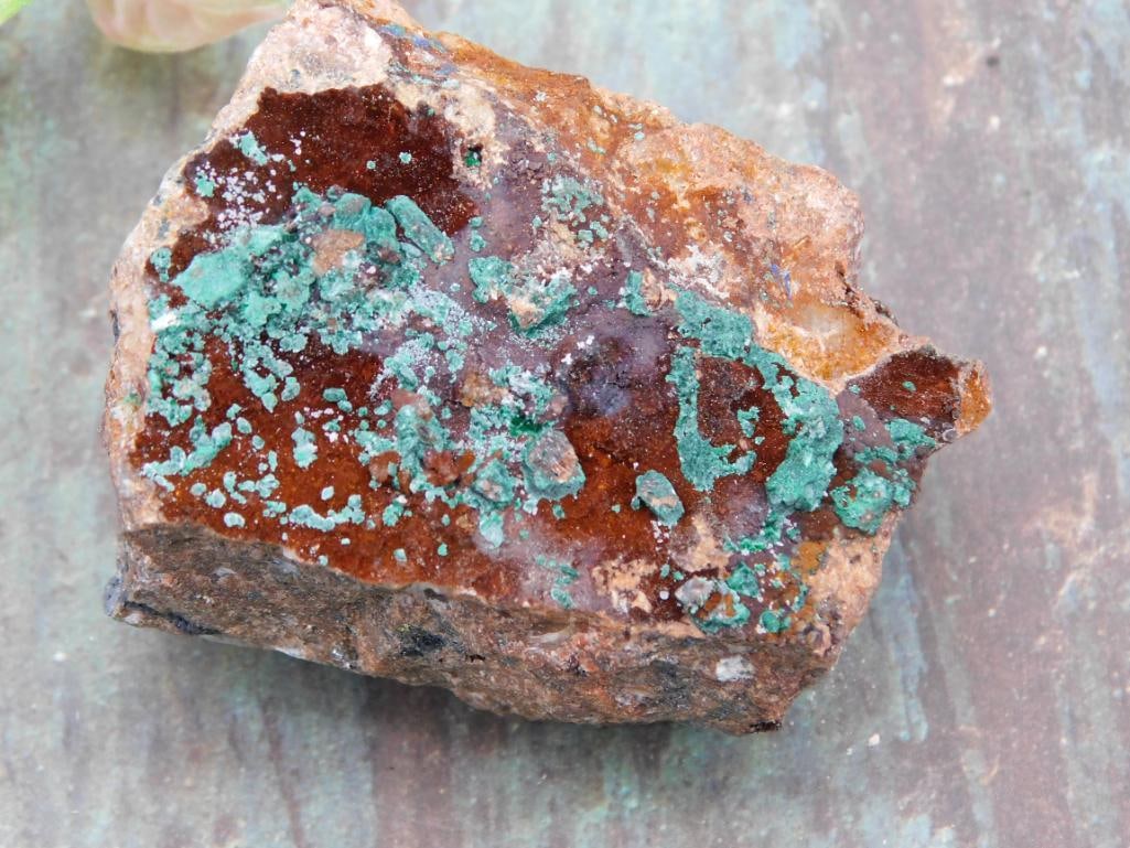 Mineral Rock Specimen with Green and Brown Patterns ROCK STONE LAPIDARY SPECIMEN: Mineral Rock Specimen with Green and Brown Patterns ROCK STONE LAPIDARY SPECIMEN