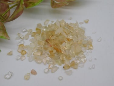 Loose Citrine Gemstone Chips - 12 Grams ROCK STONE LAPIDARY SPECIMEN