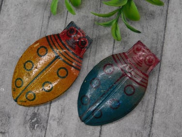 Vintage Metal Ladybug Jumping Retro Toy