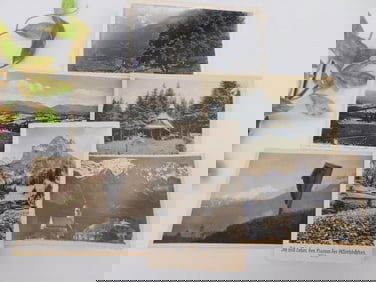 Set of 6 Vintage Black and White Landscape Postcards