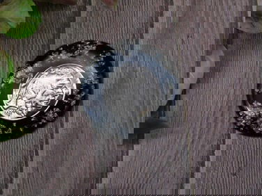 Buffalo Nickel Embedded in Decorative Black and Clear Resin Disc