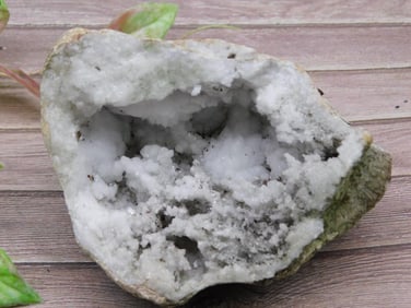 Geode with White Crystalline Interior