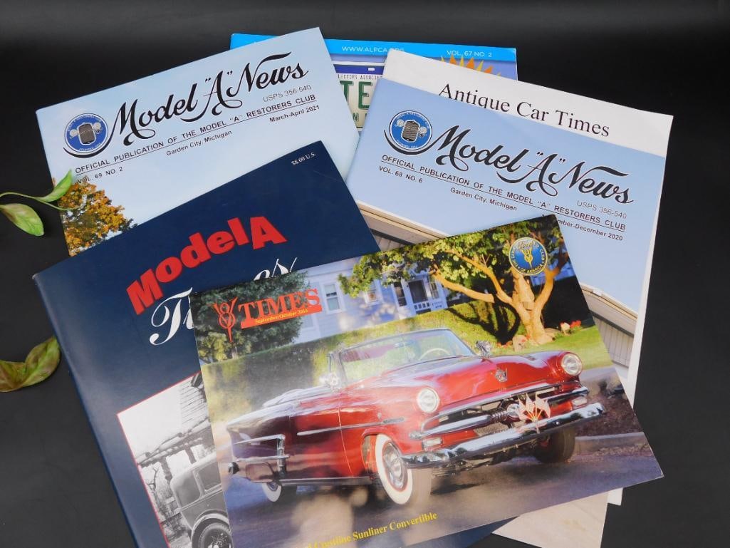 Collection of Model A News and Antique Car Magazines: Collection of Model A News and Antique Car Magazines