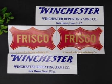 Set of Winchester and Frisco Decal Stickers