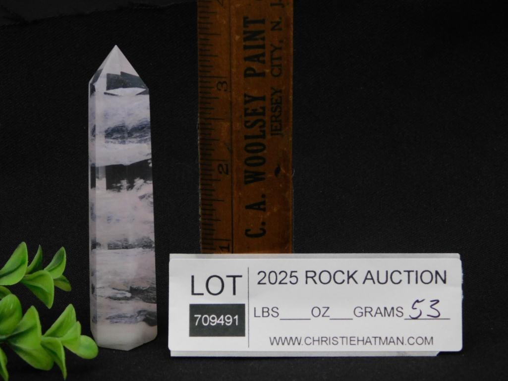 Obelisk Tower With Black and White Banded Pattern: Obelisk Tower With Black and White Banded Pattern
