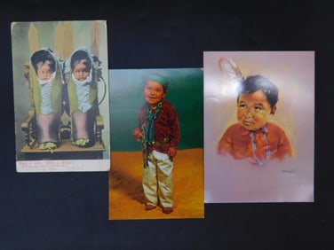 Vintage Postcards Featuring Native American Indian Children