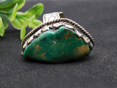 Turquoise Statement Ring Rock Stone Lapidary Specimen