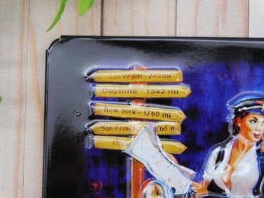 Harley-Davidson Metal Magnet with Motorcycle Design