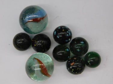 VINTAGE GLASS MARBLES