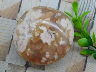 HATMANS FLOWER PETAL AGATE ROCK STONE LAPIDARY SPECIMEN