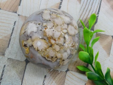 HATMANS FLOWER PETAL AGATE ROCK STONE LAPIDARY SPECIMEN