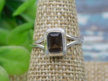 STERLING SILVER RING SIZE 6 ROCK STONE LAPIDARY SPECIMEN