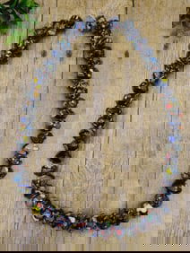 BLACK CANDY GLASS BEADS ROCK STONE LAPIDARY SPECIMEN