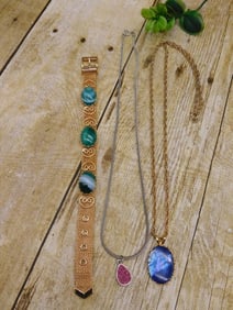 MIXED JEWELRY LOT ROCK STONE LAPIDARY SPECIMEN