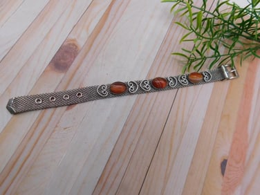 GENUINE STONE BRACELET ROCK STONE LAPIDARY SPECIMEN