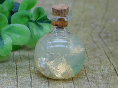 SILVER FLAKES IN BOTTLE ROCK STONE LAPIDARY SPECIMEN
