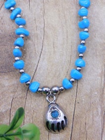 BEAR CLAW PENDANT NECKLACE ROCK STONE LAPIDARY SPECIMEN