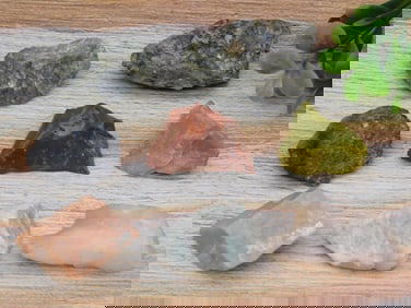 MIXED ROUGH LOT ROCK STONE LAPIDARY SPECIMEN